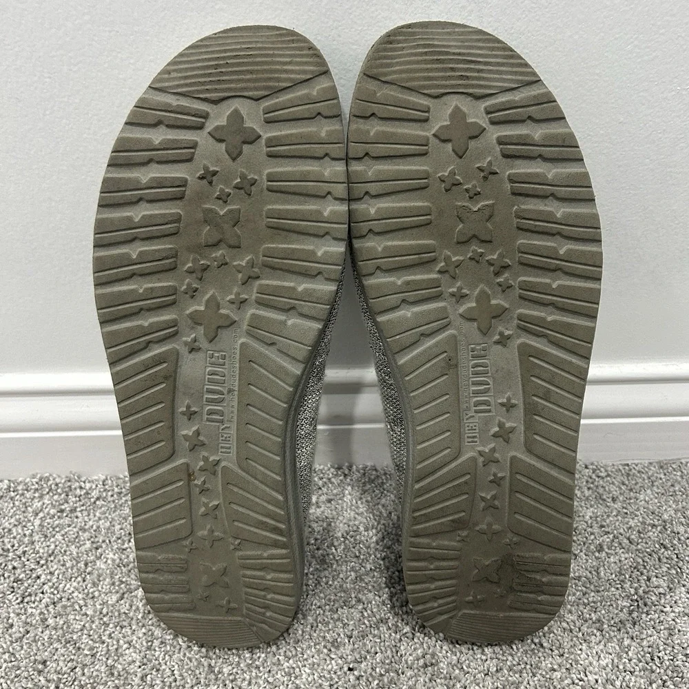 Hey Dude Chan Stretch Grey Melange Slip On Shoes‎ Casual Loafers Men's Size 12